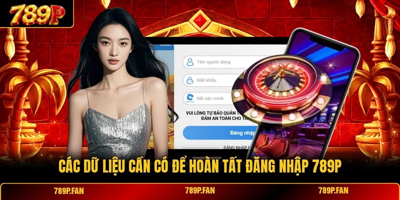 Các dữ liệu cần có để hoàn tất đăng nhập 789P